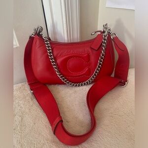 Coach Teri Shoulder Bag With Signature Quilting EUC